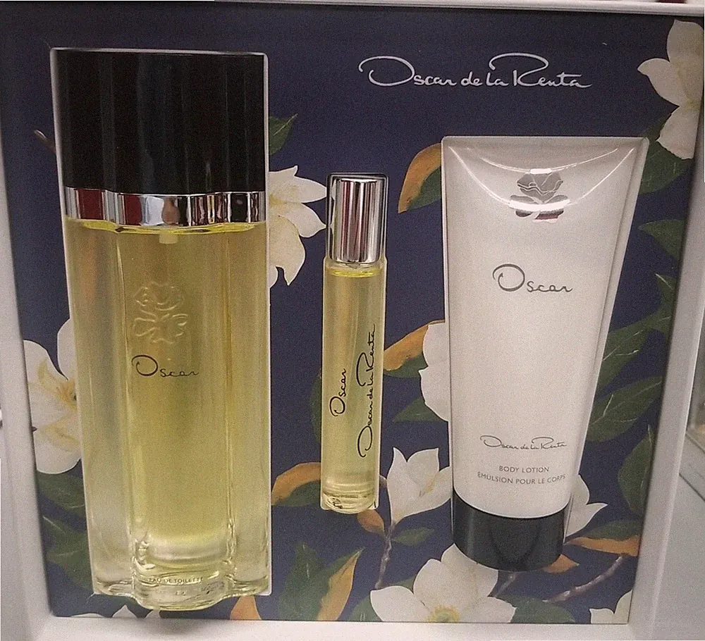 Oscar de la Renta Women 3 Pcs Set 3.4 EDT +3.4 Body lotion + 15 ML Edt Mini NEW